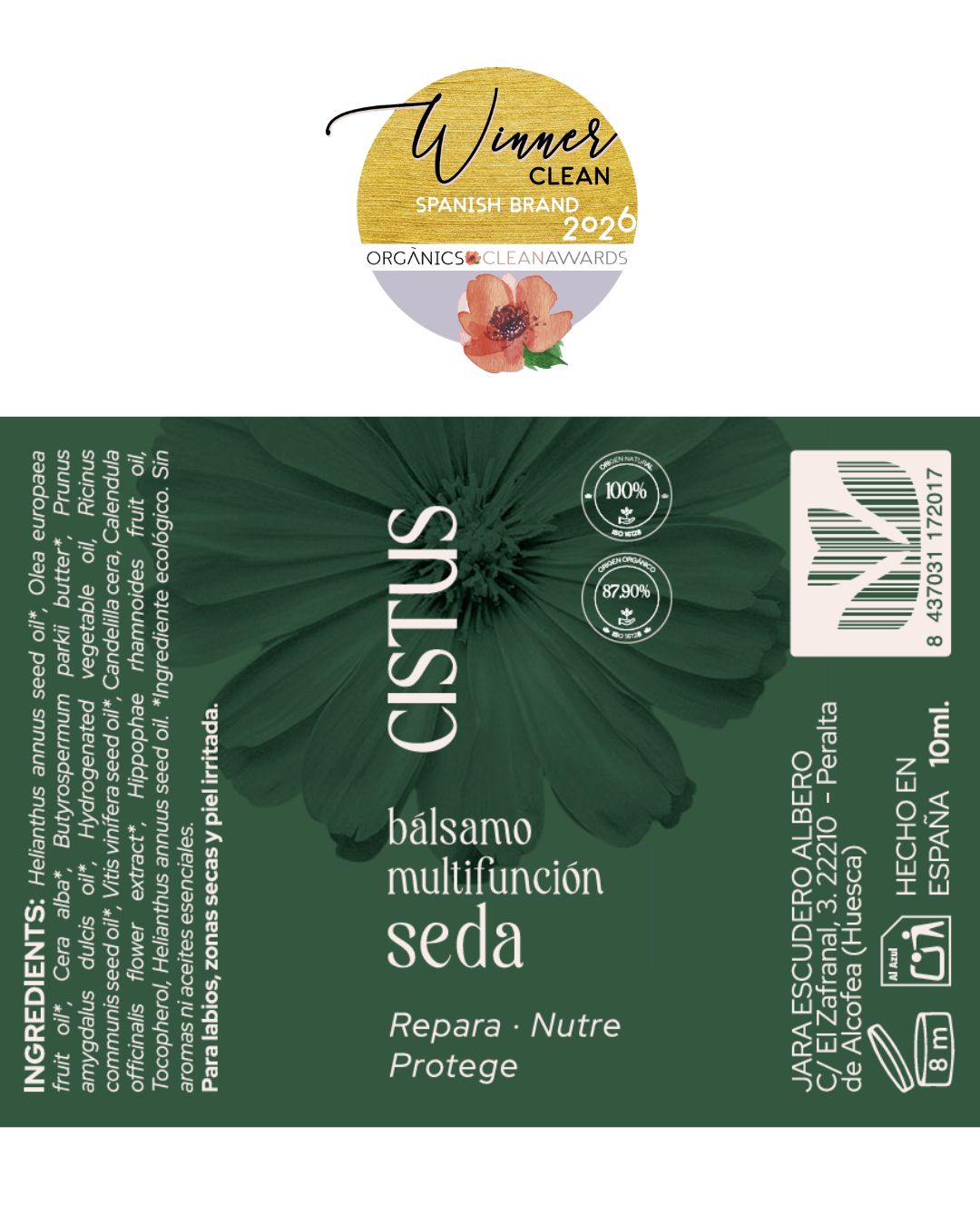 Bálsamo reparador multifunción Caléndula y Karité, labios secos, codos, talones y piel seca e irritada | SEDA 10 ml_5