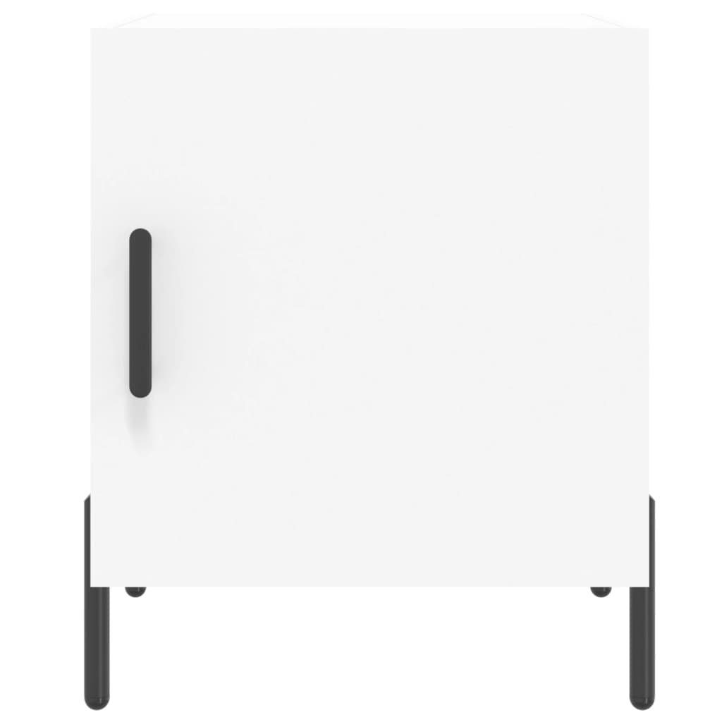 Mesita De Noche Madera De Ingeniería Blanco 40x40x50 Cm_4