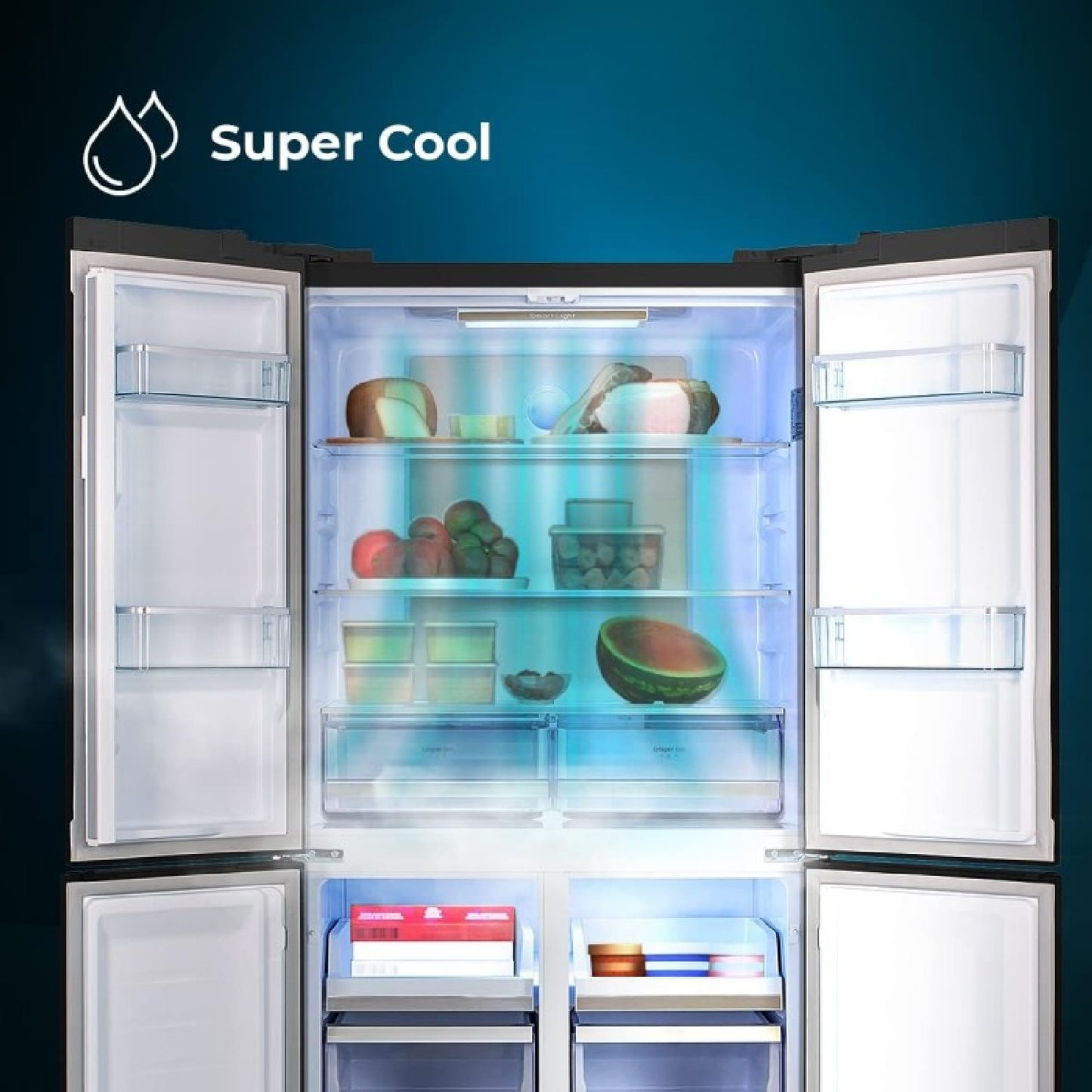 Cecotec Frigorífico 4 Puertas Bolero Coolmarket 4d 490 Inox E_4