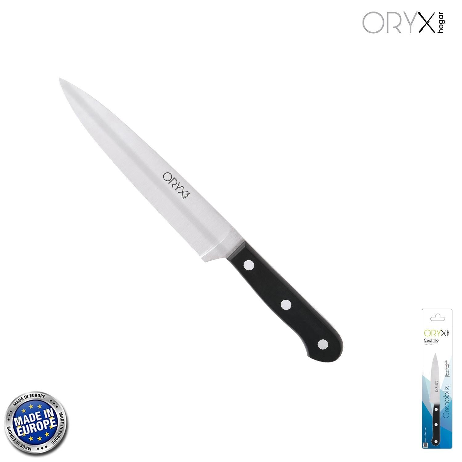 Cuchillo Grenoble Cocina Hoja Acero Inoxidable 17 Cm. Negro