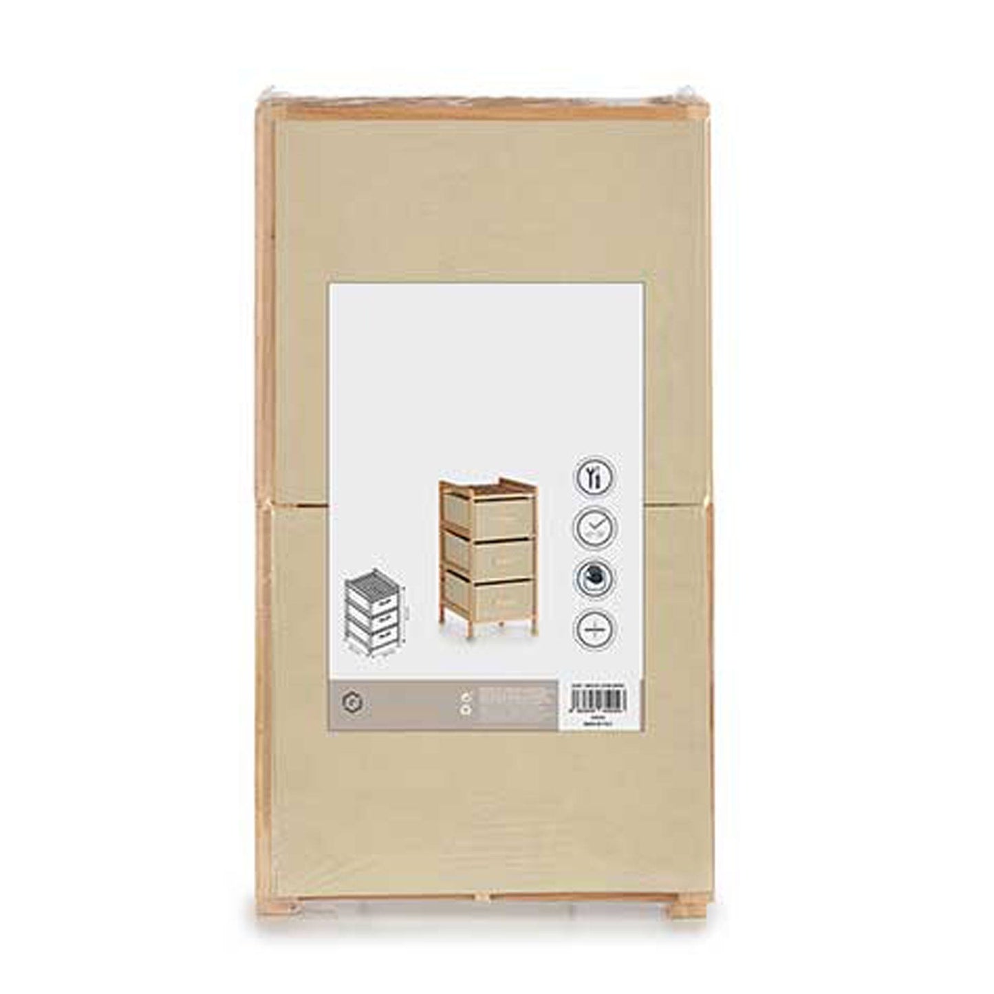 Mueble Ancho 3 Cajones Color Crema - Colección Kipit