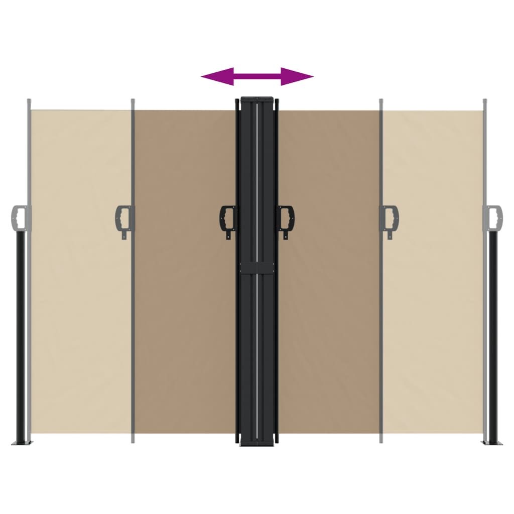 Vidaxl Toldo Lateral Retráctil Gris Taupe 180x1000 Cm_4