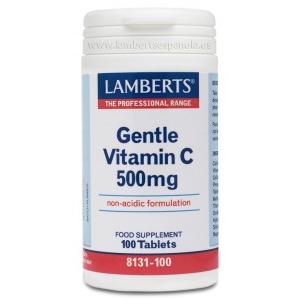 Gentle Vitamina C 500mg, Lamberts, 100 tabletas