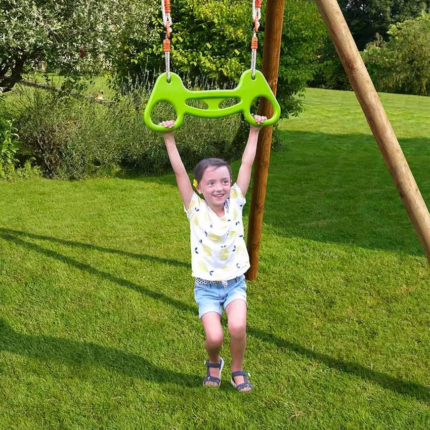 Conjunto anillas y trapecio para columpio Soulet