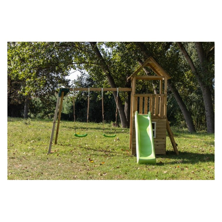 Parque Infantil Masgames Tibidabo Xl Con Casita Y Columpio Individual.