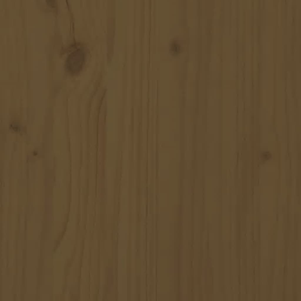 Mesa De Centro Madera Maciza De Pino Marrón Miel 55x55x40 Cm_4