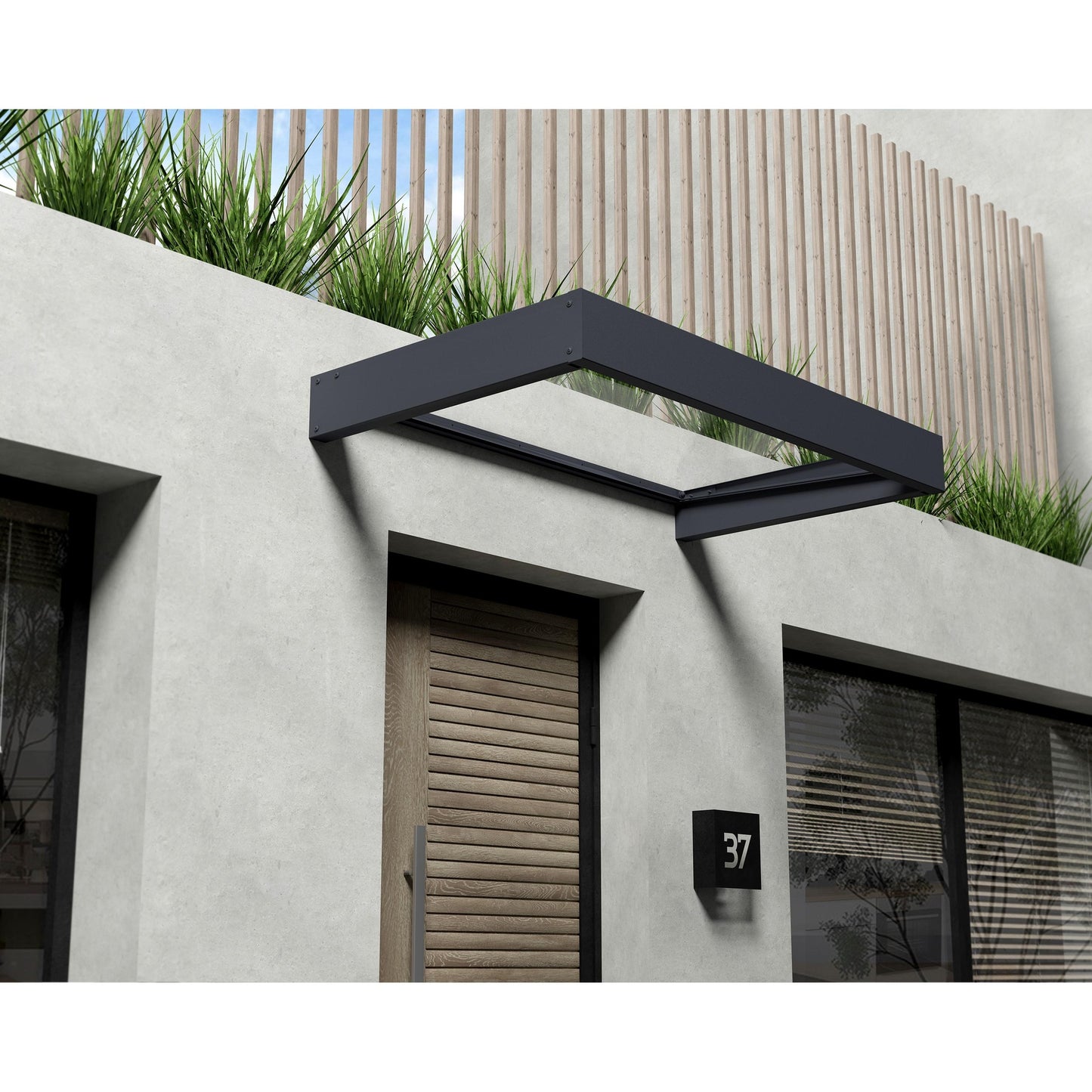 Marquesina para puerta Sophia 95x160 cm transparente Canopia