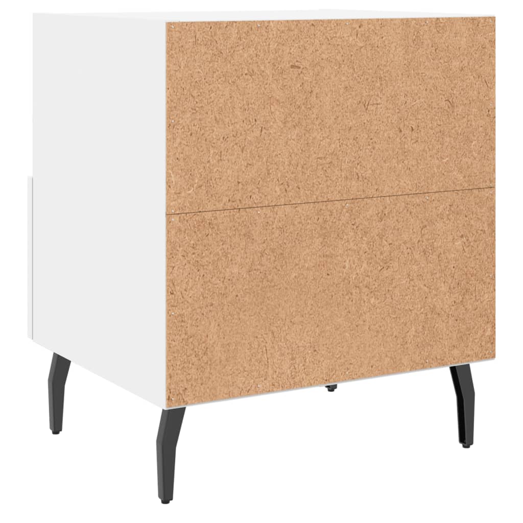 Mesita De Noche Madera De Ingeniería Blanco 40x35x47,5 Cm_4