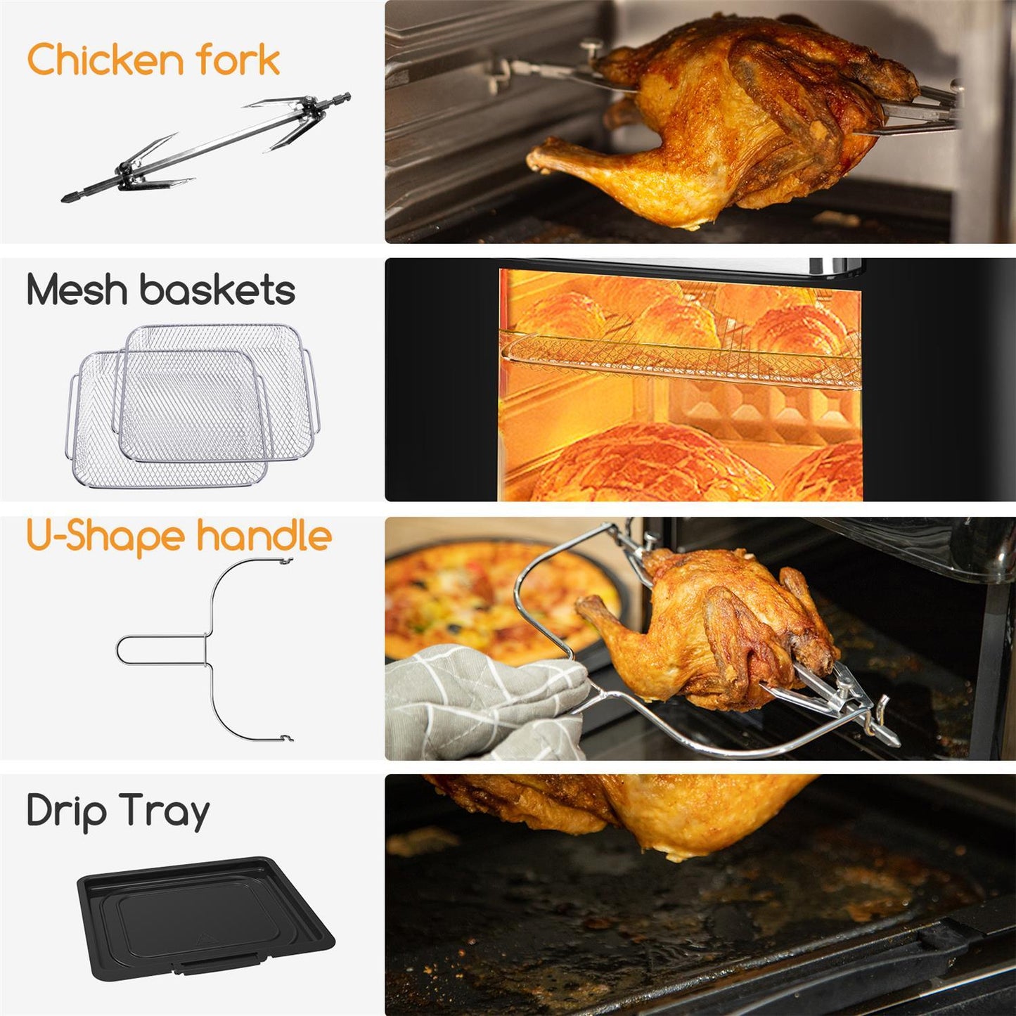 Freidora de aire multifunción Aigostar Master 10L