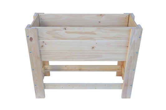Mesa De Cultivo la Huertezuela De Madera Natural 98,5 X 39 X 79,5 80l + Bolsa Geotextil, Huerto Urbano Para Interior..