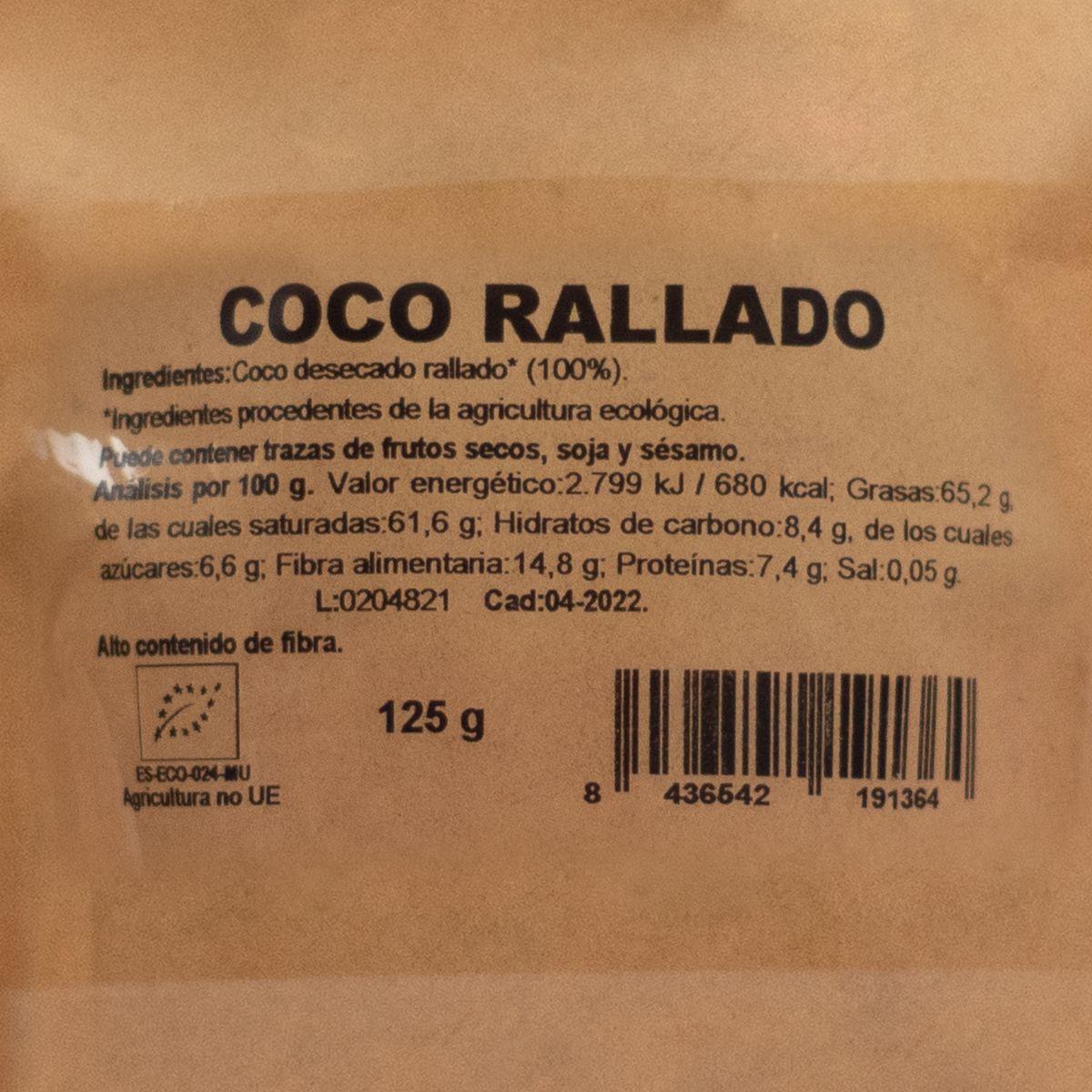 Coco rallado bio Naturgreen 125 g