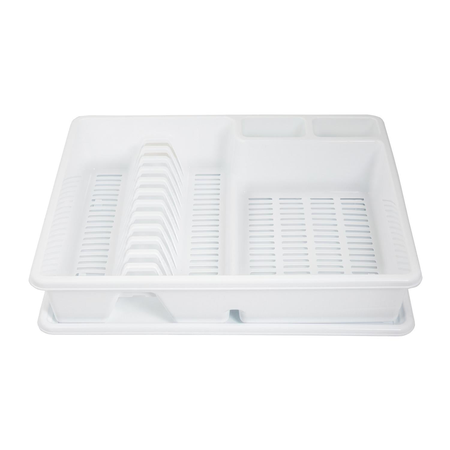 Escurre Platos Rectangular Con Bandeja Anti Goteo Plástico 49x39x10 (alt.) Cm.