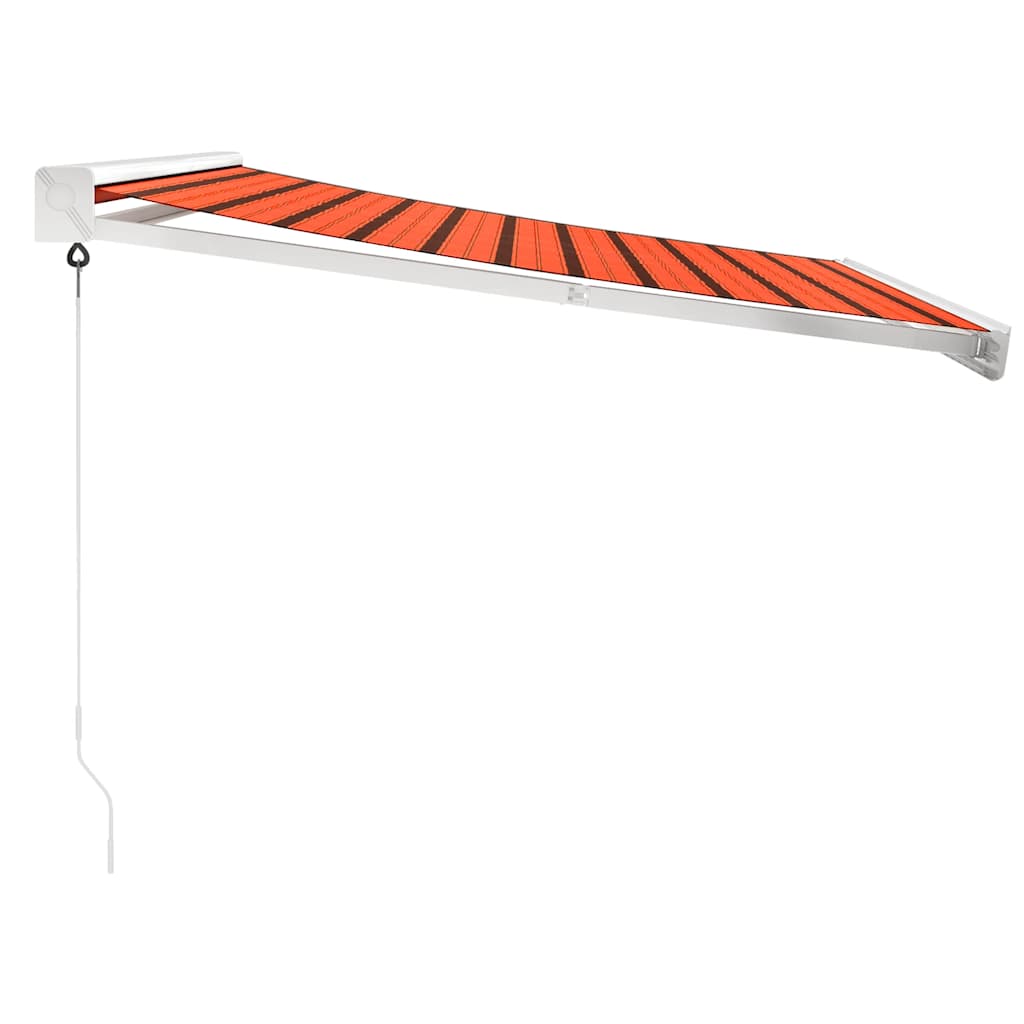 Toldo Retráctil Aluminio Y Tela Naranja Y Marrón 3x2,5 M_5