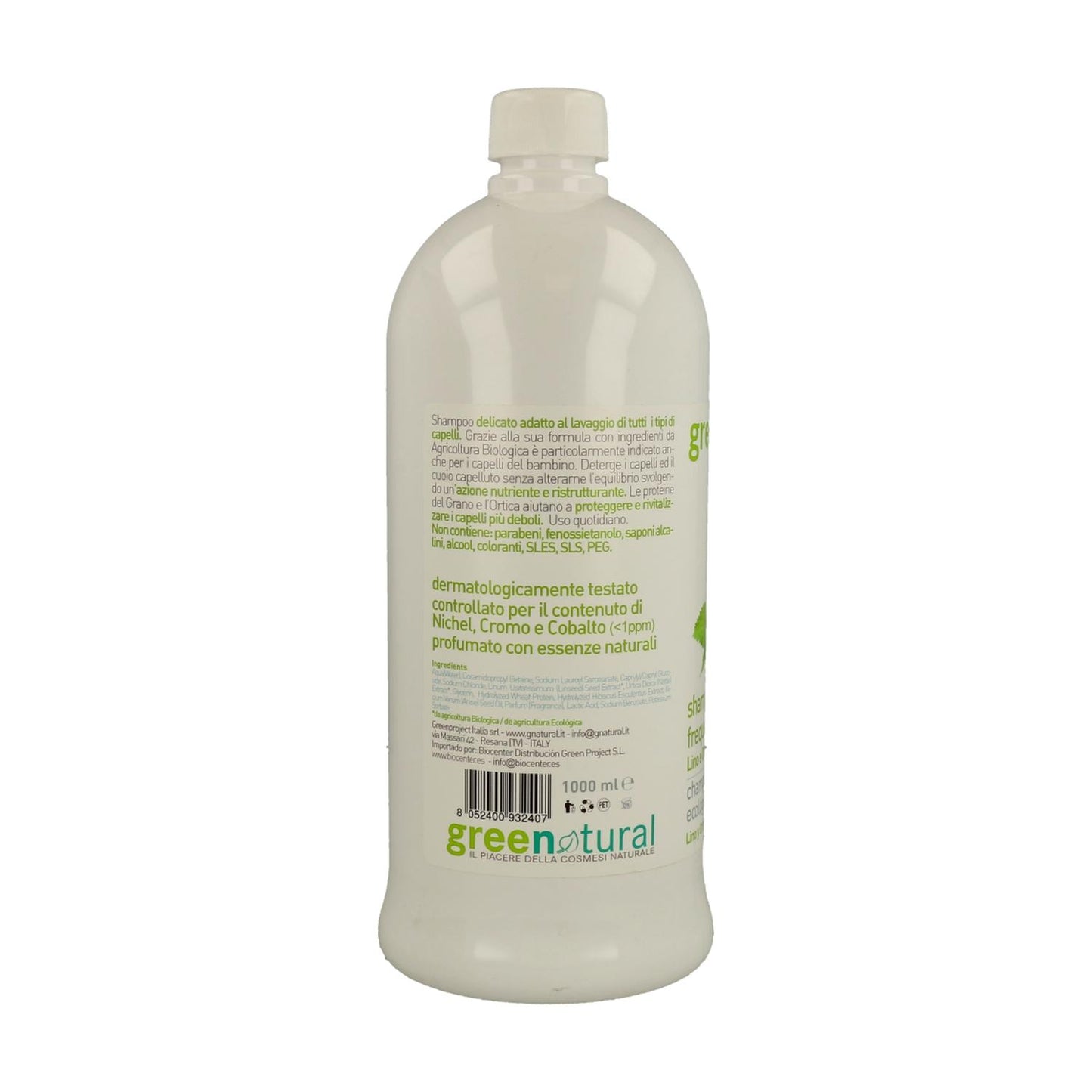 Champú lavados frecuentes lino y ortiga Greenatural 1 L
