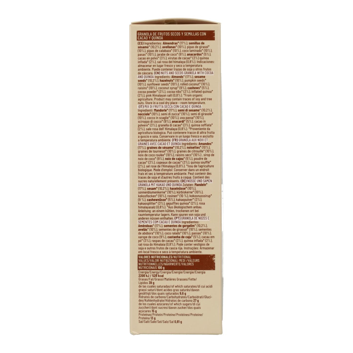 Granola Cacao y Quinoa Bio Natruly 325 g