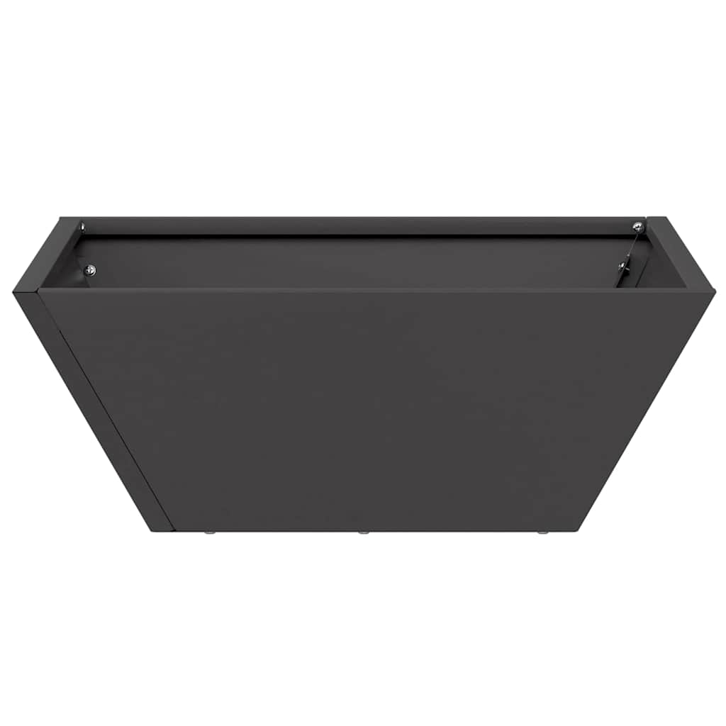Macetero De Jardín Negro 40 X 40 X 15 Cm Acero Laminado En Frío_5