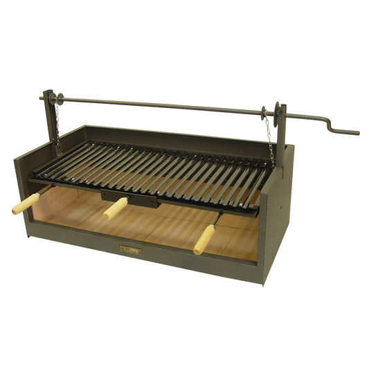 Cajón Barbacoa con ladrillo refractario y parrilla esmaltada Imex El Zorro 62 x 45 x 32 cm