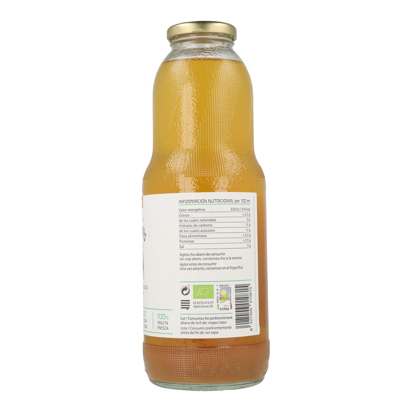 Zumo de Manzana Sin Filtrar ECO Cal Valls, 1 L