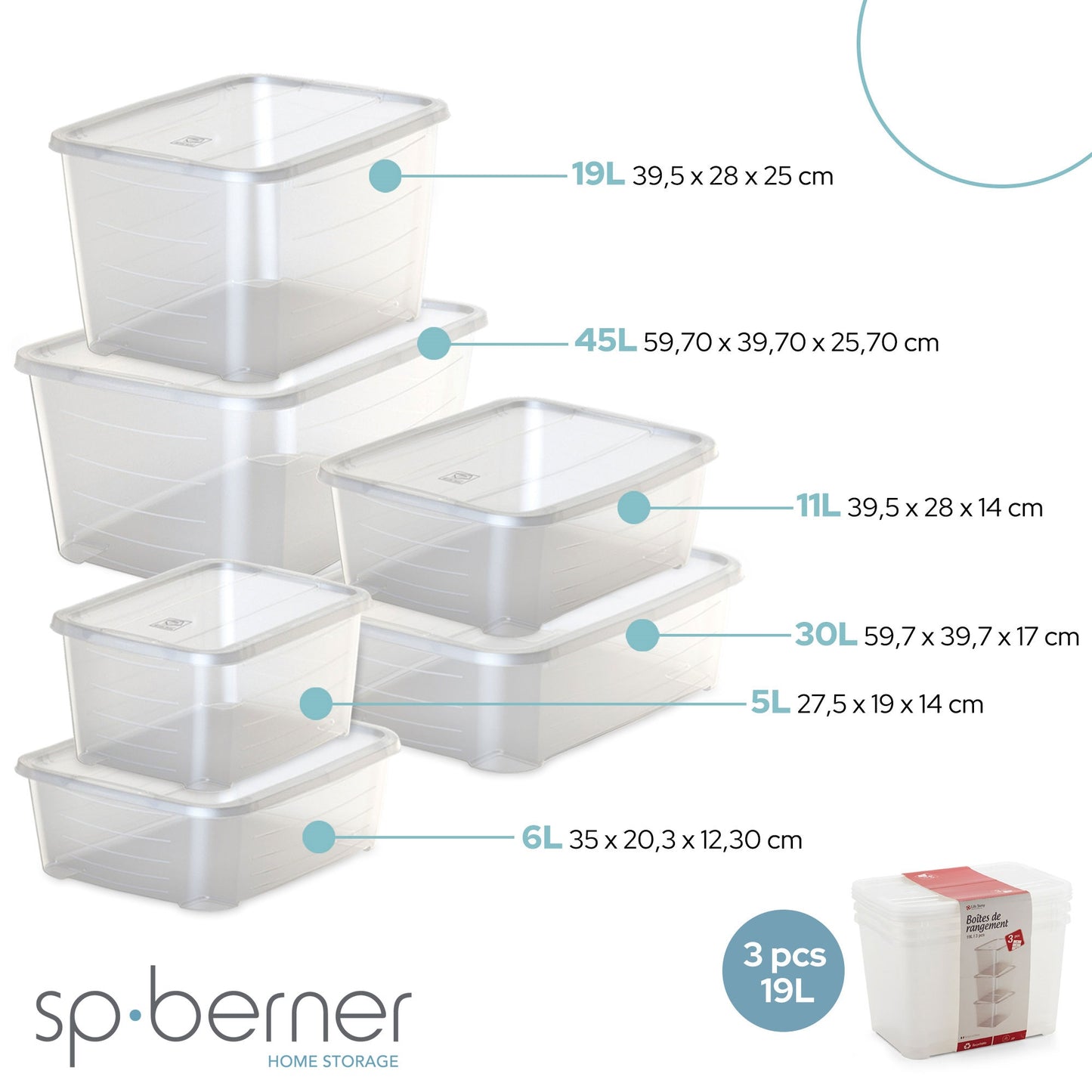Life Story Clear Box 19l Set De 3_2