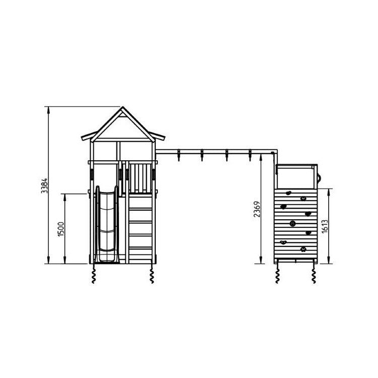 Parque Infantil Masgames Pagoda Xl Con Challenger.