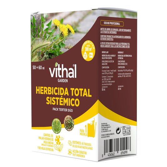 Herbicida Total sistémico Terter Duo Hoja ancha y estrecha Vithal Garden