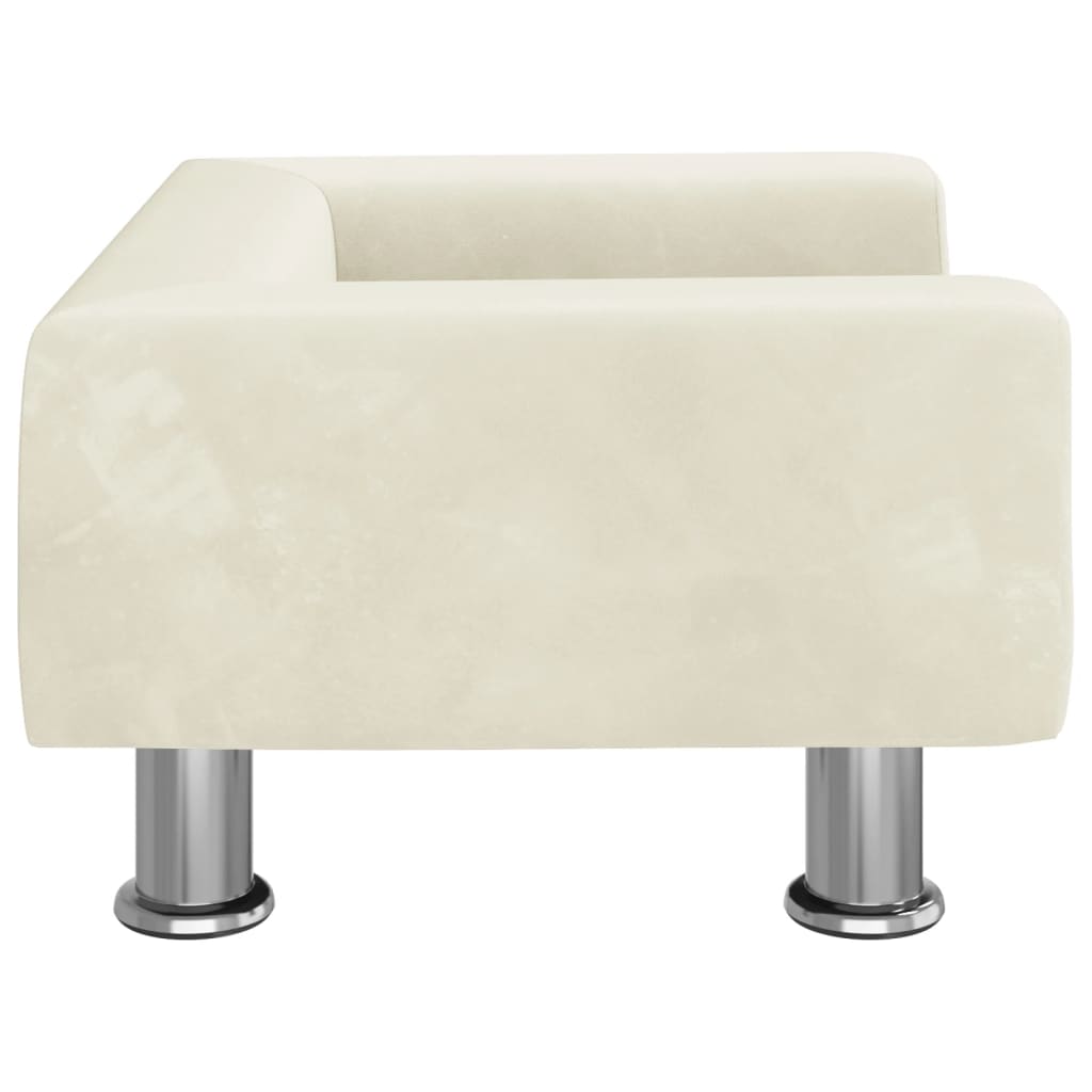 Cama Para Perros De Terciopelo Crema 50x40x26,5 Cm / Vetonek_5