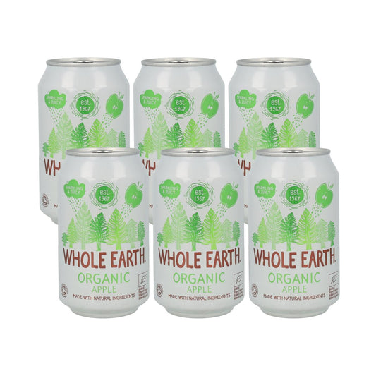Pack x6 Refresco Bio Manzana, 330 ml. Whole Earth