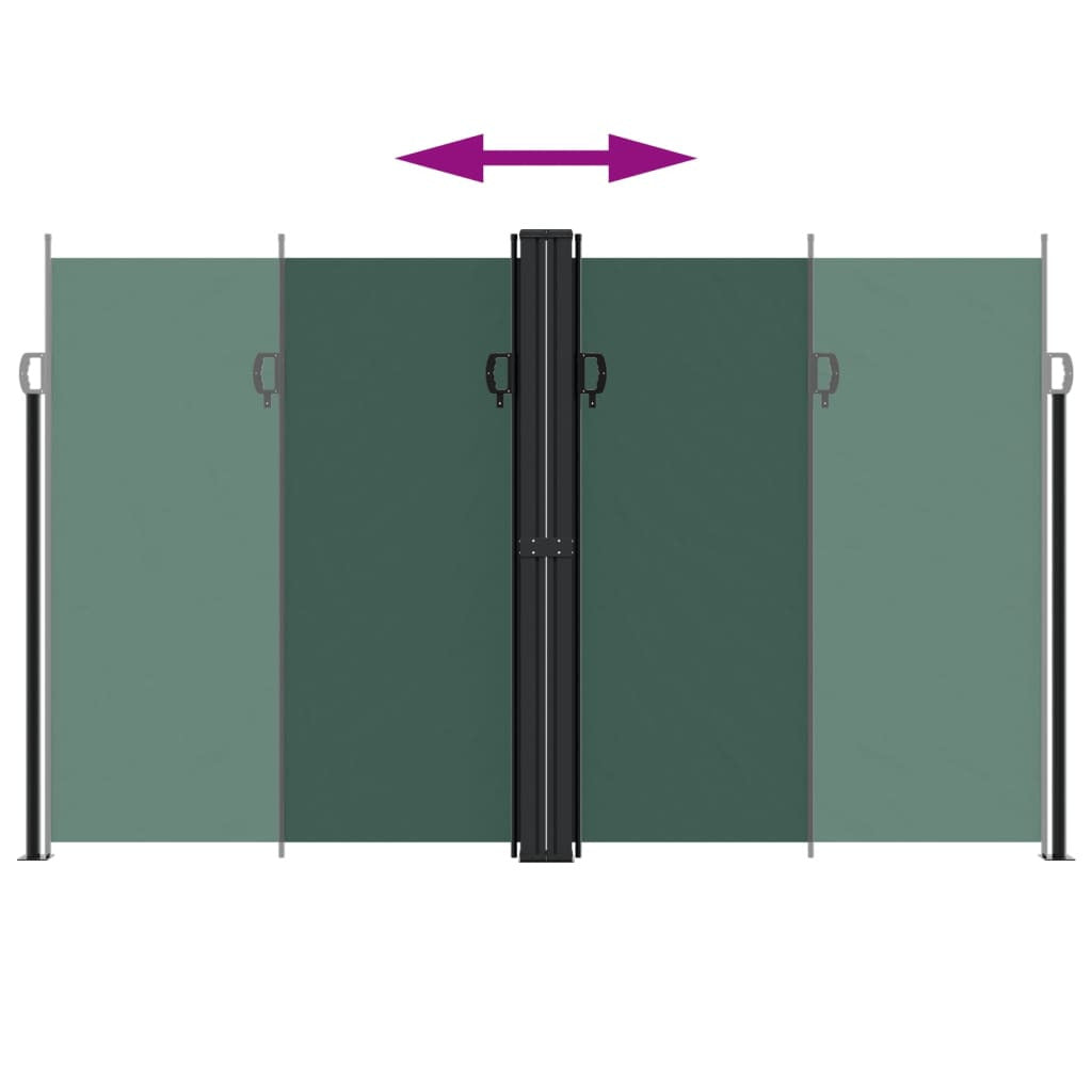 Vidaxl Toldo Lateral Retráctil Verde Oscuro 200x1000 Cm_4