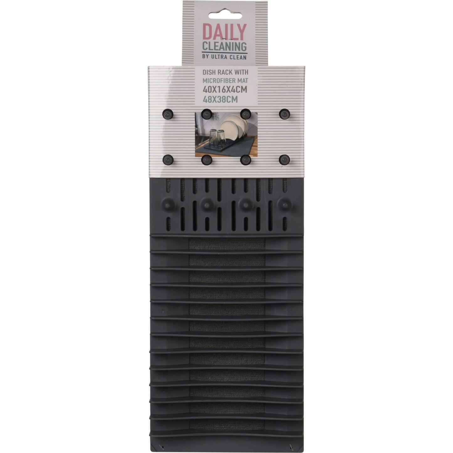 Well Home Escurreplatos Con Alfombrilla De Secado De Microfibra Color Gris