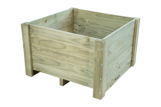 Macetero Cuadrado De Madera 80x80x63 Cm Elche Autoclave - Madelea..