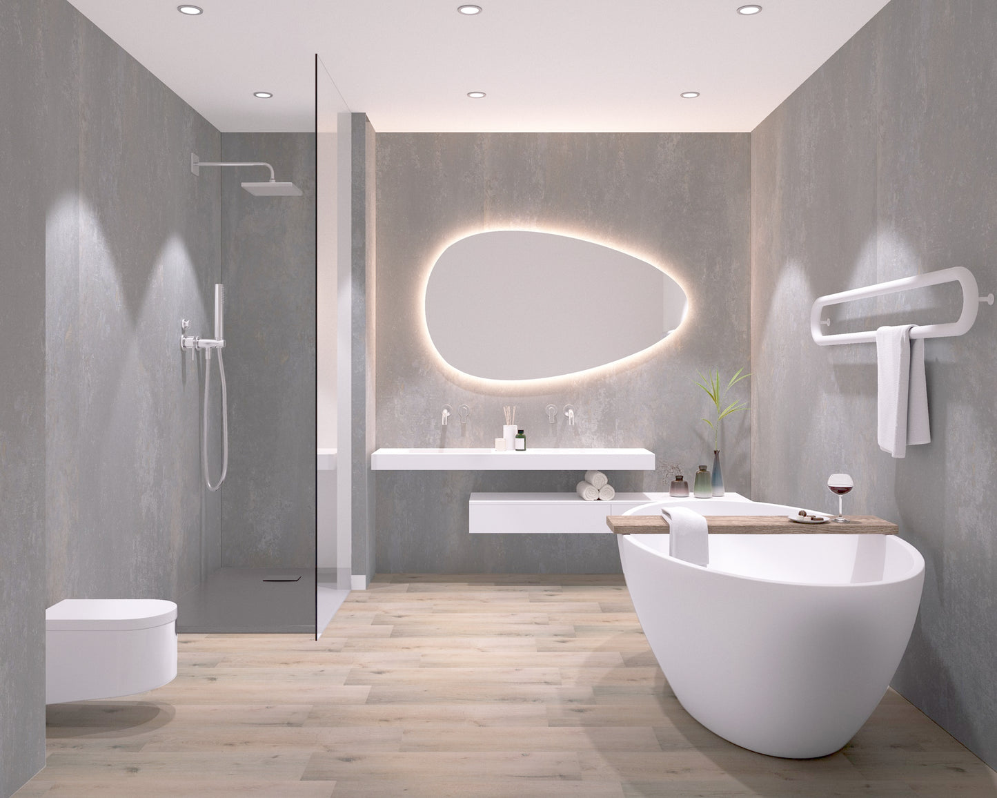 Aqua-step- All In One - Paneles De Pared A Prueba De Agua Y Panel De Sueloe  - Brighton - 6 Paneles (2,34m²)