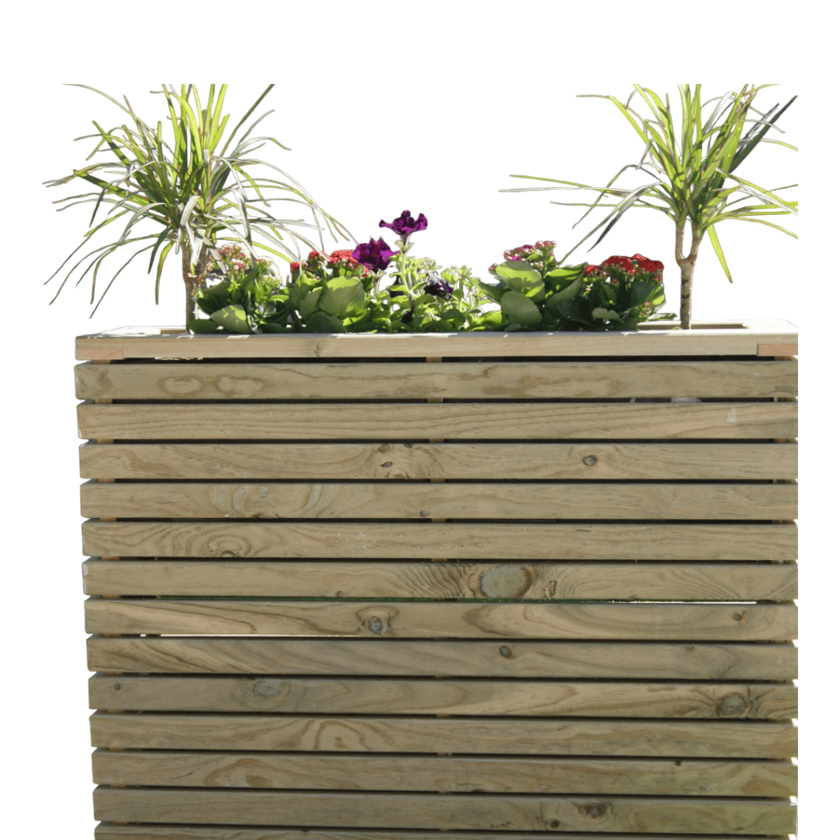 Jardinera Luxe Torre De Madera Tratada Vidahuerto 80x30x90 Cm.