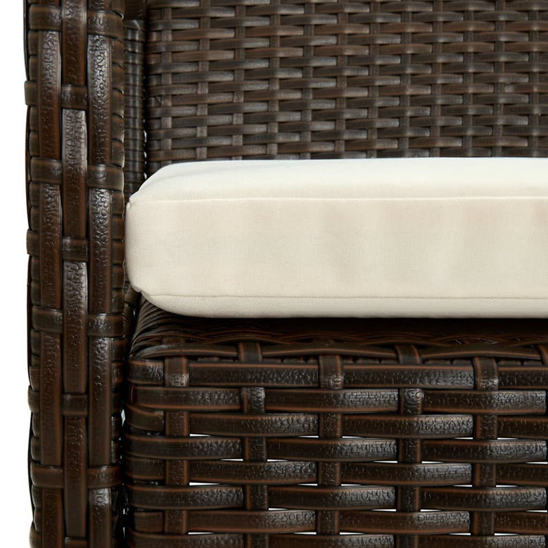 Vidaxl Silla De Jardín Con Cojín Ratán Sintético Marrón_5