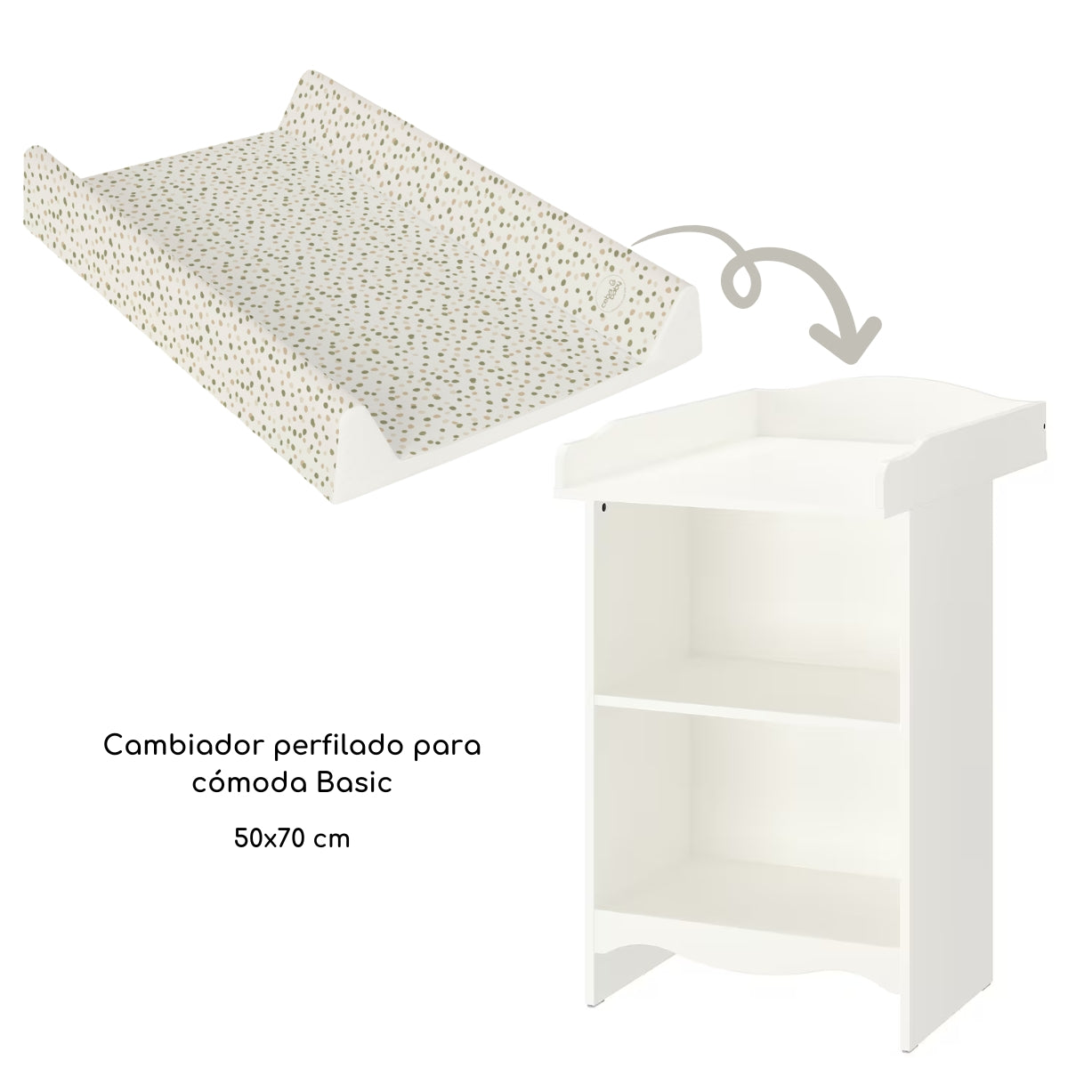 Cambiador Perfilado Para Cómoda Basic Spots