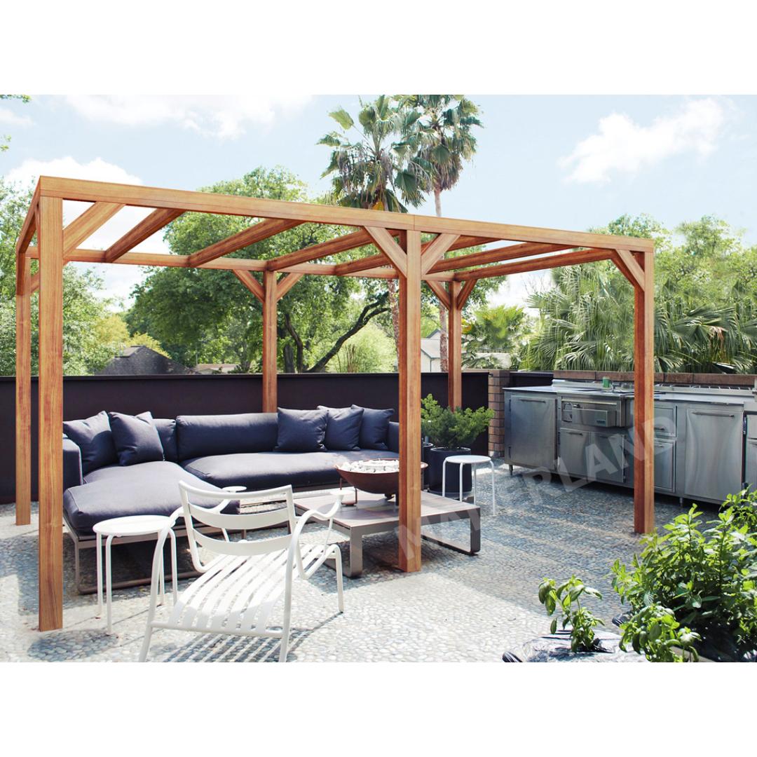 Pérgola de madera Fuengirola Maderland 300x300 cm