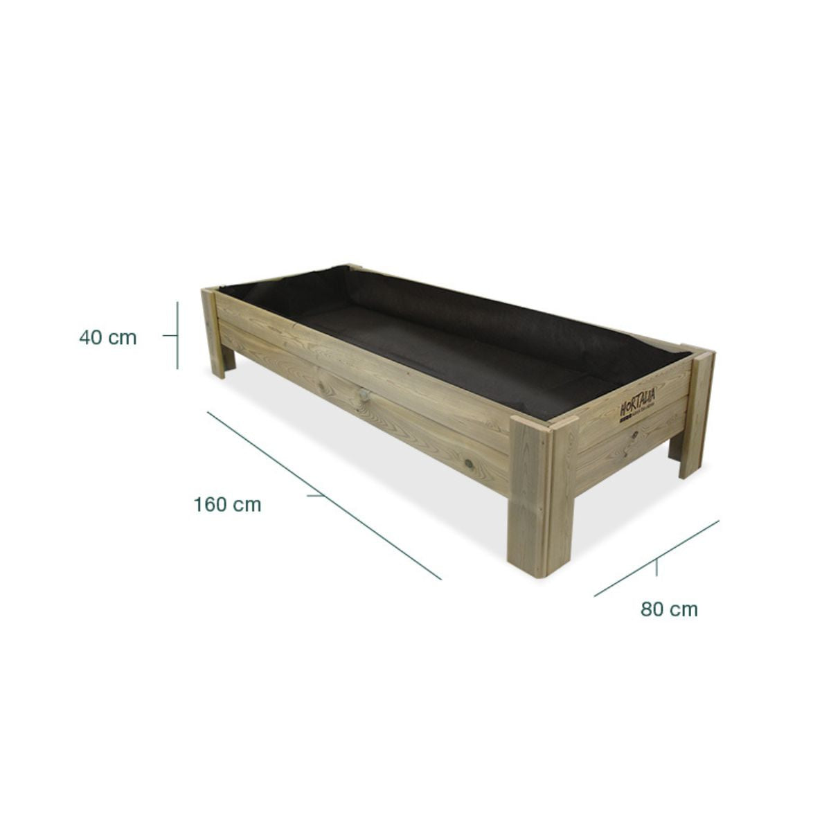 Mesa de cultivo baja Gardenbrico XL40 Hortalia 220 L