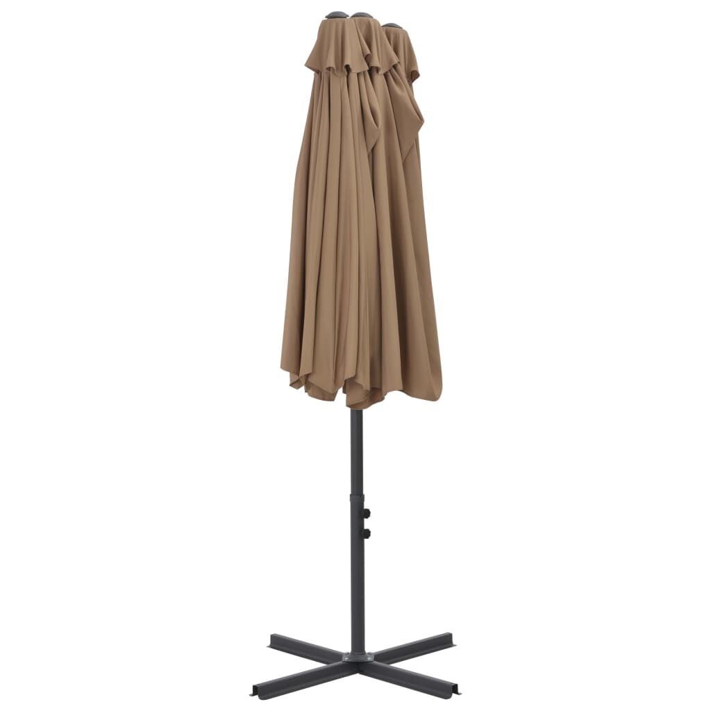 Vidaxl Sombrilla De Jardín Con Palo De Aluminio Taupe 460x270 Cm_4