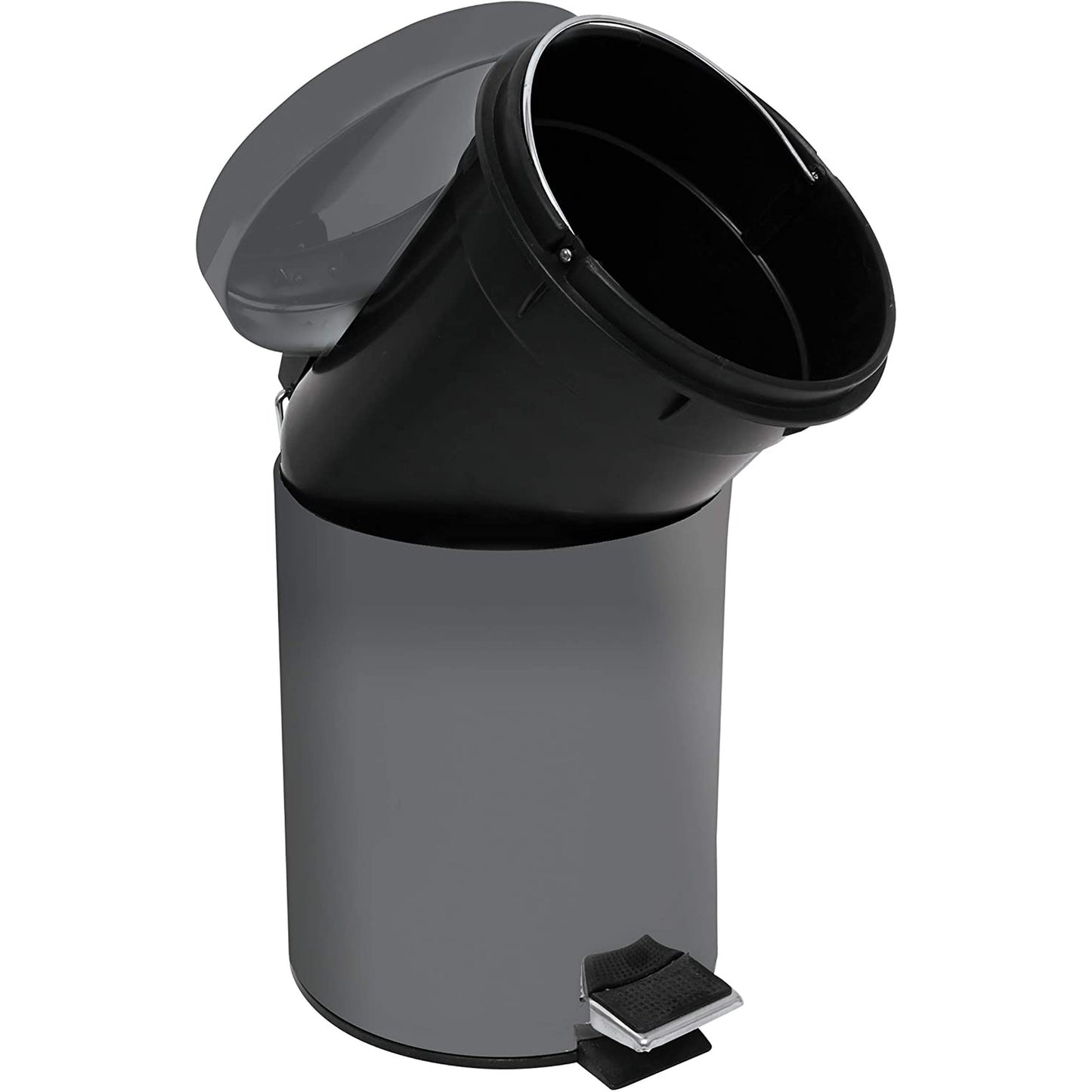 Msv Cubo De Basura Con Pedal Para Cosméticos, Color Antracita, 3 Litros, Con Cubo Interior Extraíble_2