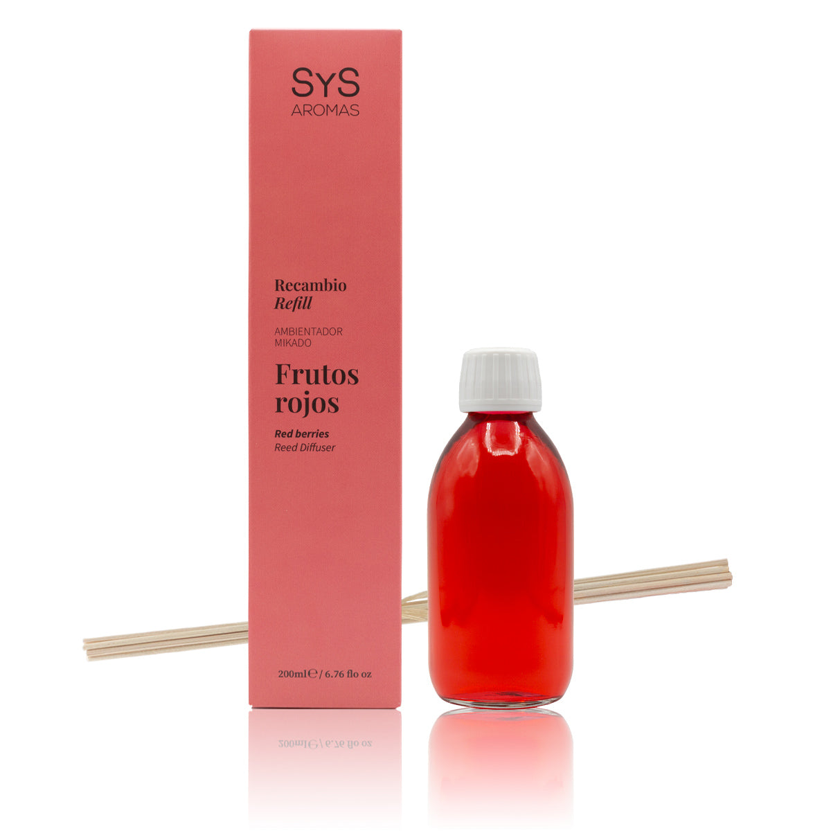 Recambio Mikado Frutos Rojos Origins SYS Aromas 200 ml | Con Palos | Aroma Dulce y Energizante_0