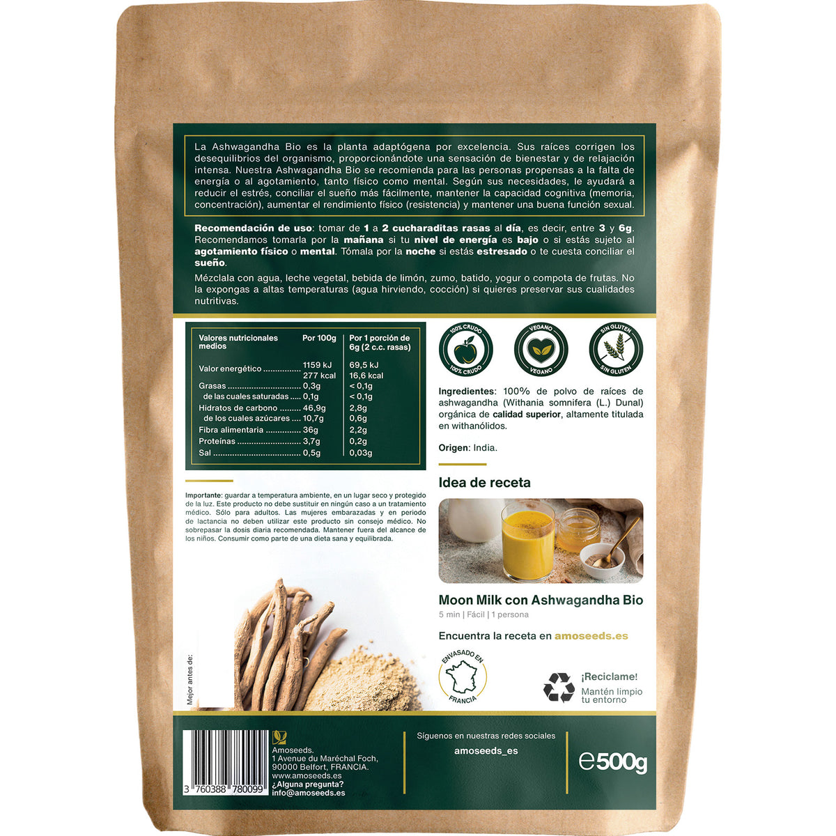 Ashwagandha En Polvo Bio 500g_4