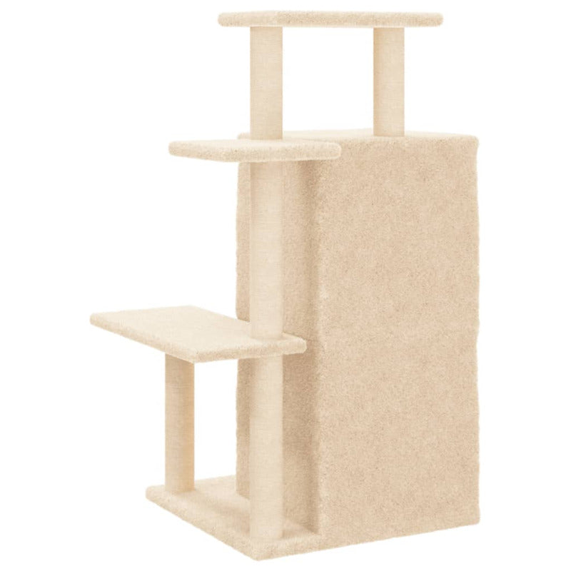 Vidaxl Rascador Para Gatos Con Postes De Sisal Color Crema 97 Cm_5