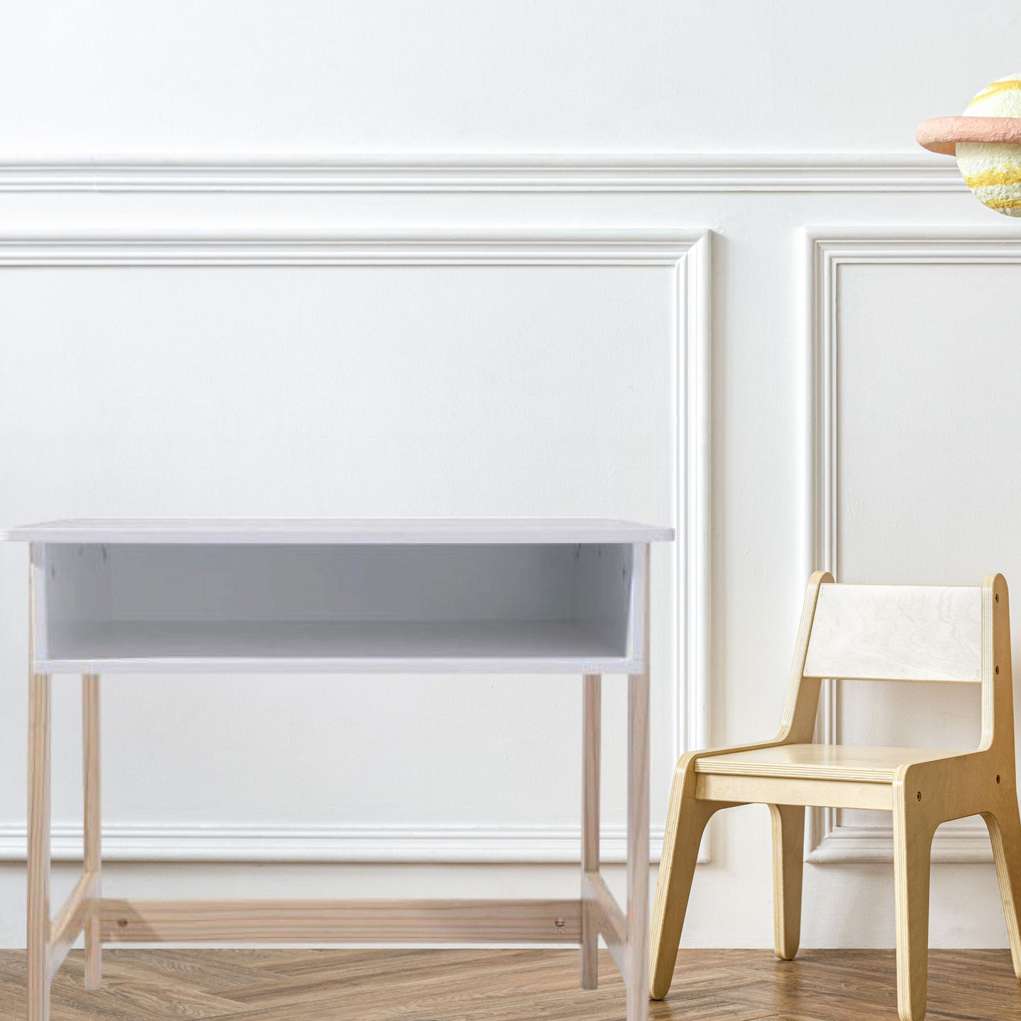 Well Home - Escritorio Infantil Simple Y Práctico Color Blanco_2