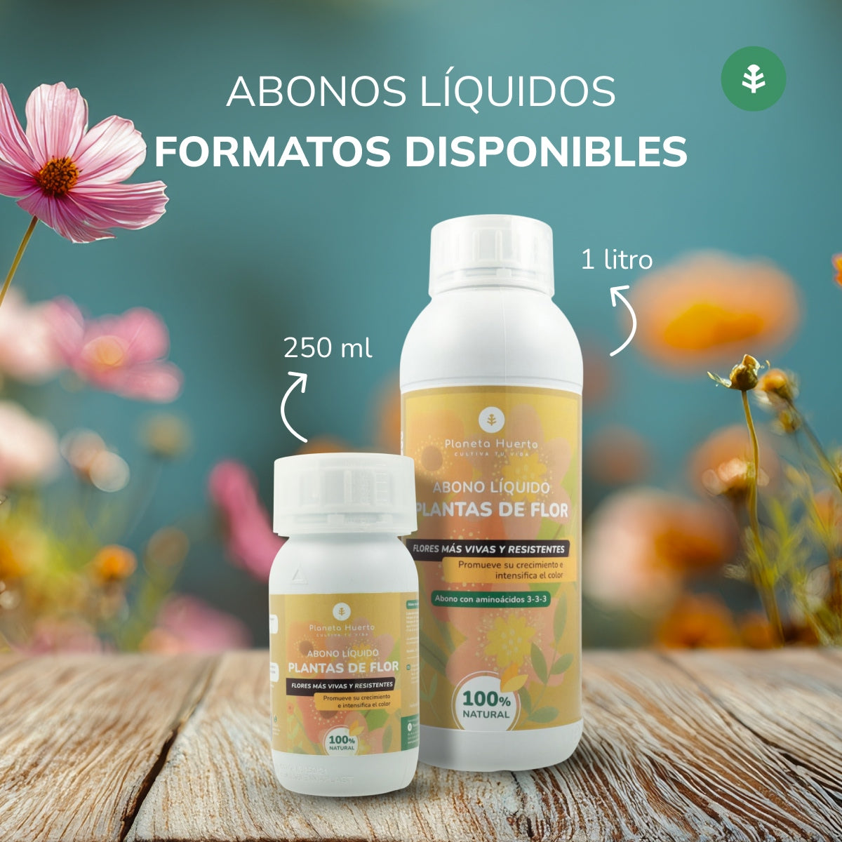 Abono Líquido Plantas de Flor Planeta Huerto 1 l
