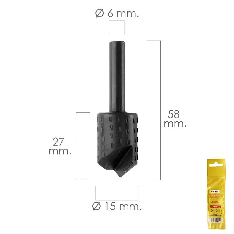 Fresa Rotativa Madera Para Vaciado Ø 15 Mm. Para Taladro / Fresadora_0