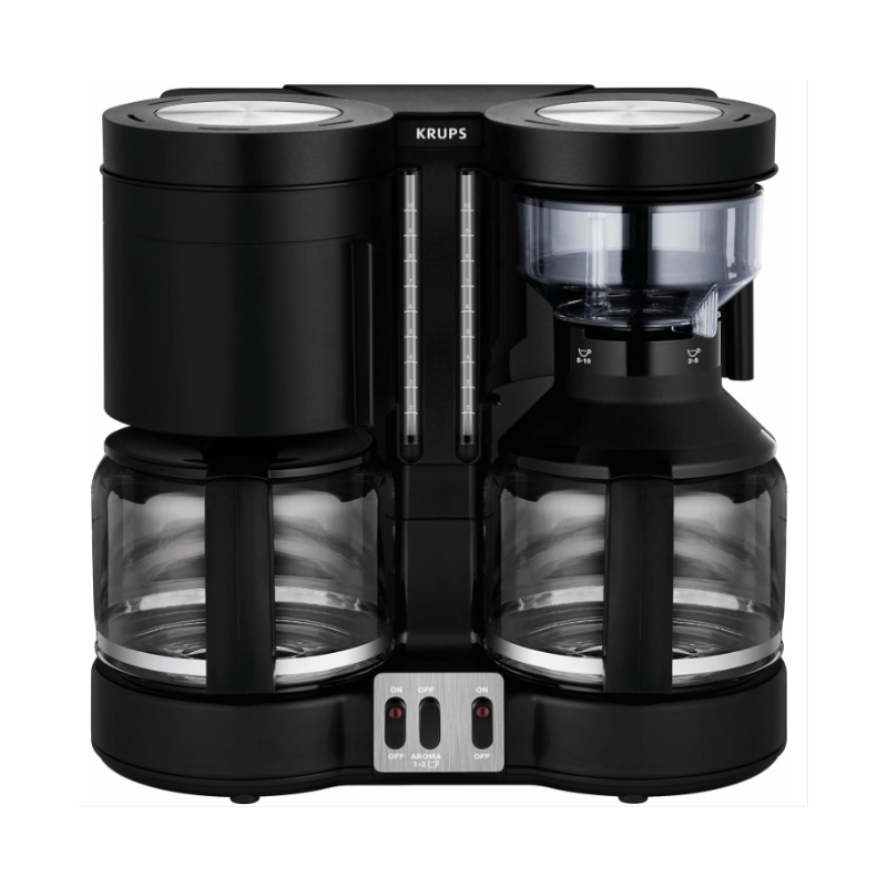 Cafetera De Goteo Krups Duothek Plus 1 L, 2200 W, Negro_0