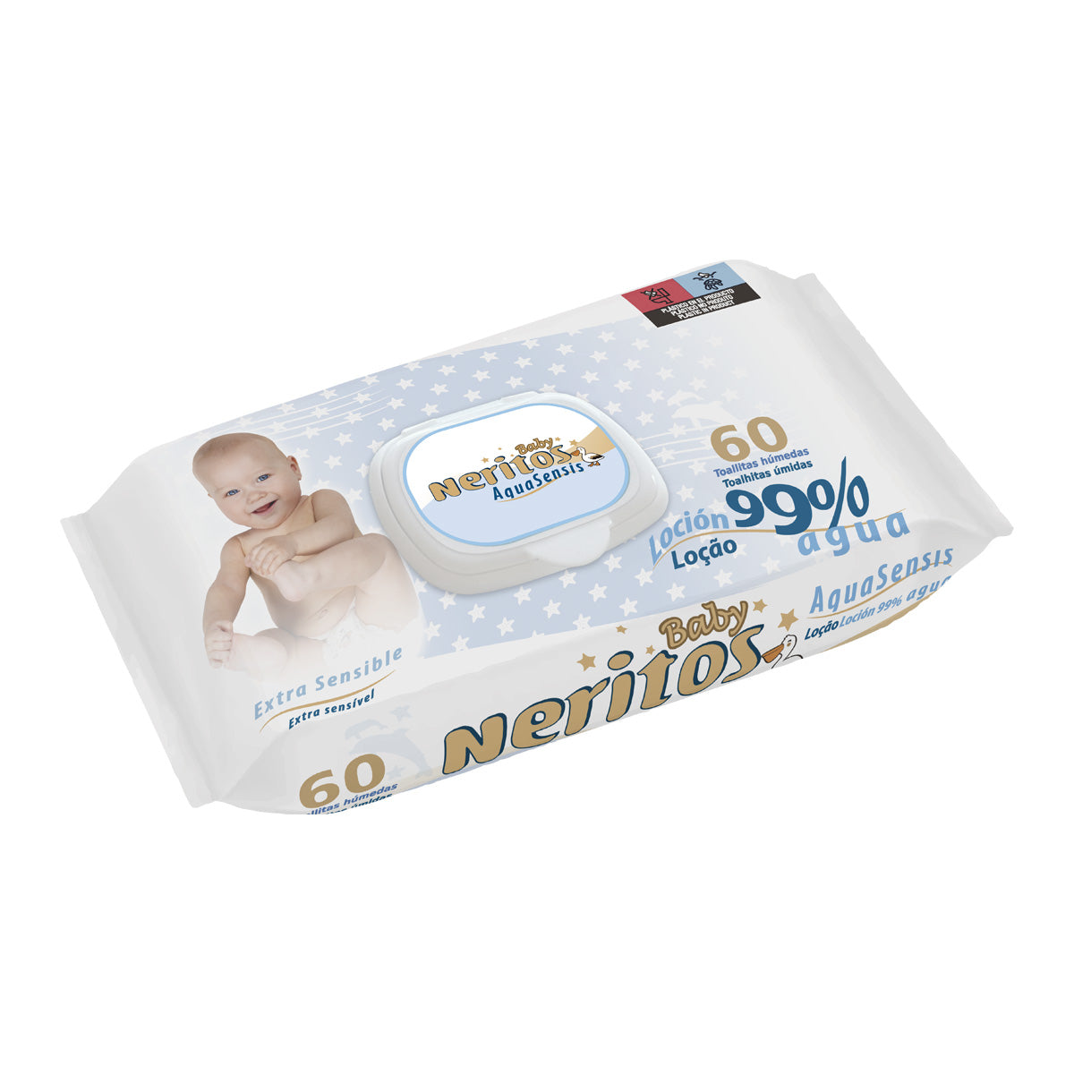 Toallitas Neritos Baby Aquasensis 60 uds