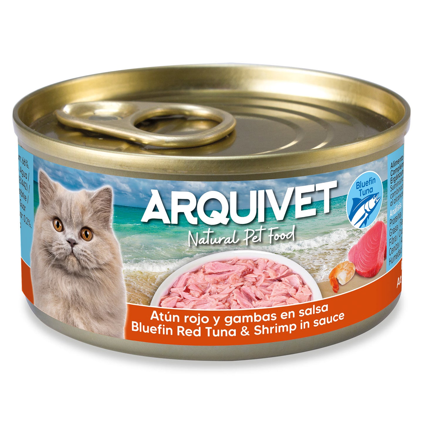 Atún rojo y gambas en salsa Arquivet 80 g Comida húmeda para gatos