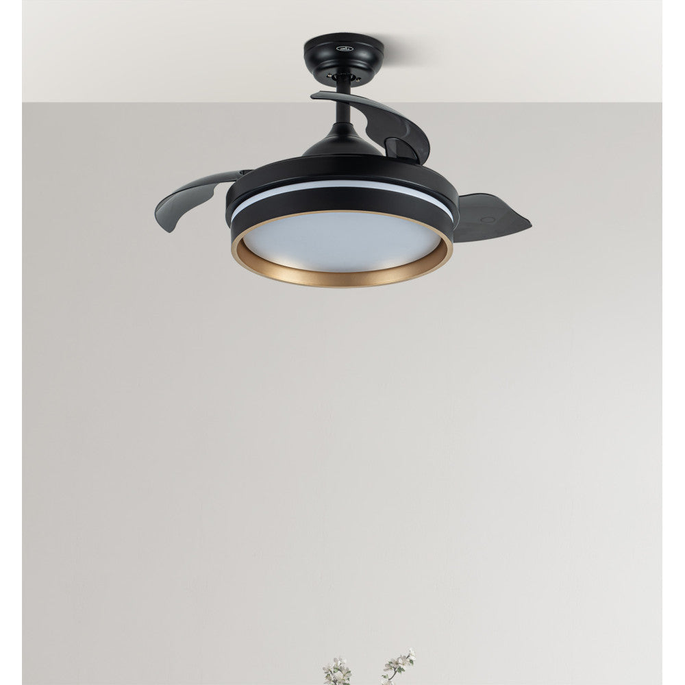 Ventilador Dc Nalon 48w Negro/oro 3aspas 91d 4800lm 6vel 3000k,4500k,6000k Remoto+memoria+temporizador_3