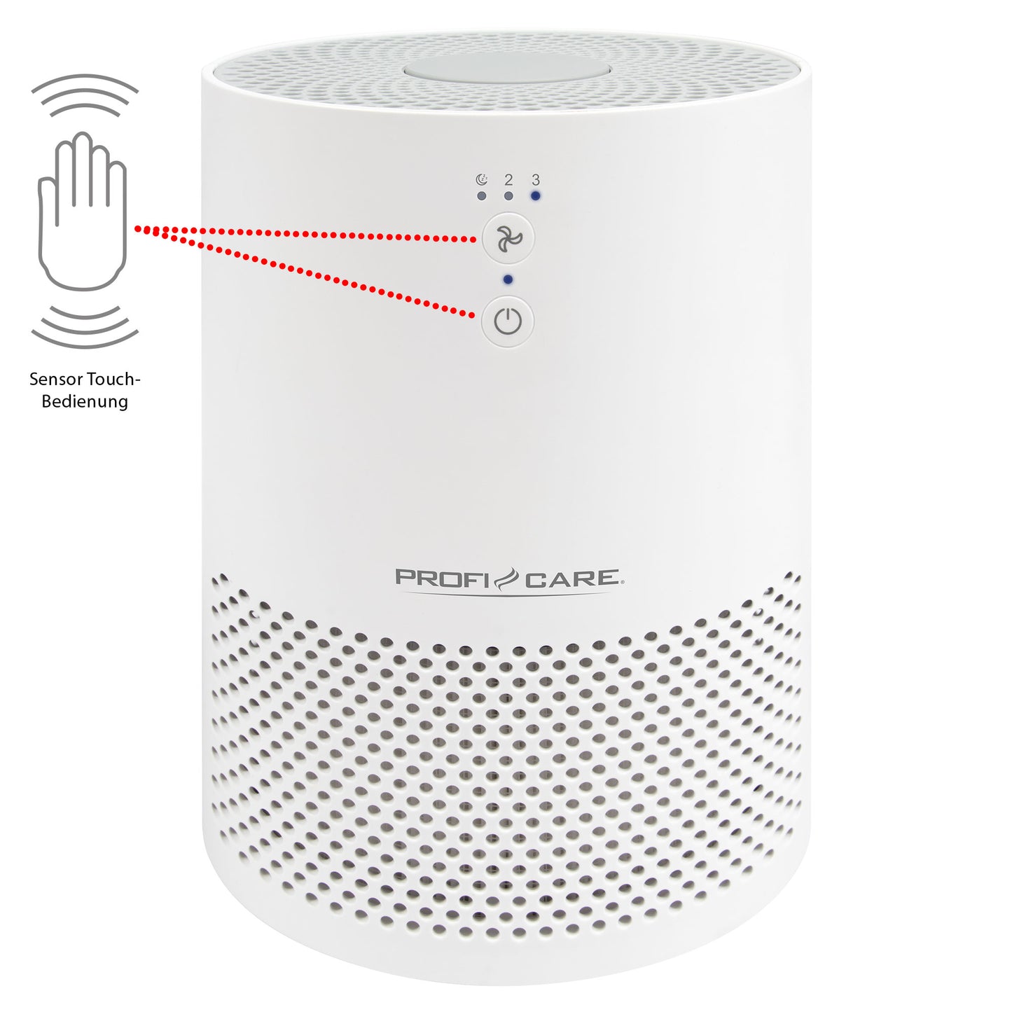 Purificador Aire Iónico, Filtro Hepa, Sistema 2 Filtros, 3 Niveles Potencia-iluminación Ambiental Proficare Lr 3075 Blanco