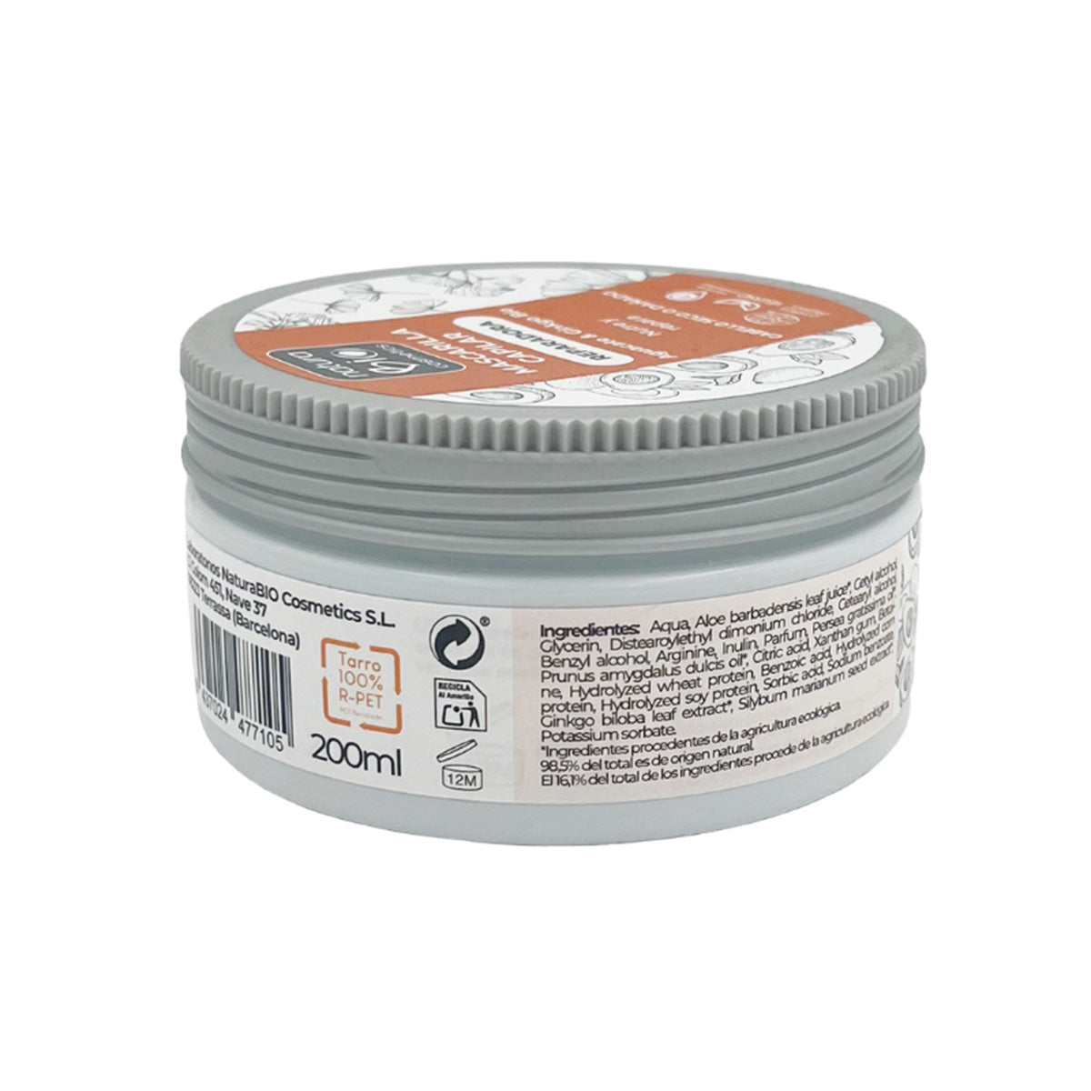 Mascarilla capilar reparadora 200 ml NaturaBIO